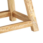 Taburete pintado a mano madera maciza de mango 38x38x35 cm