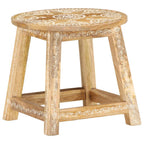 Taburete pintado a mano madera maciza de mango 38x38x35 cm