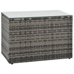 Set de muebles de jardín 5 pzas y cojines ratán sintético gris