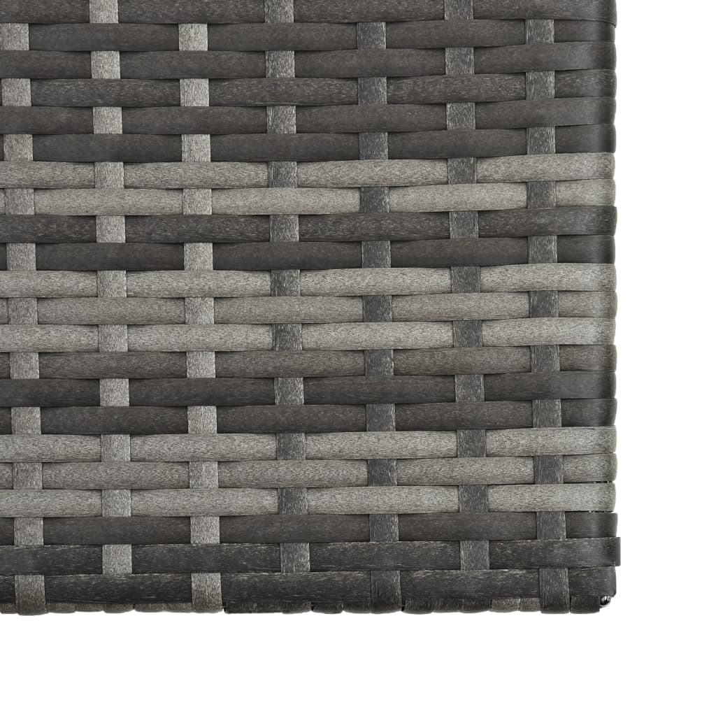 Set de muebles de jardín 5 pzas y cojines ratán sintético gris