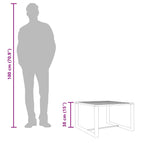 Mesa de centro de aluminio gris antracita