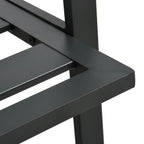 Muebles de jardín 5 pzas y cojines de aluminio gris oscuro