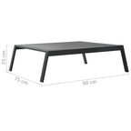 Muebles de jardín 5 pzas y cojines de aluminio gris oscuro