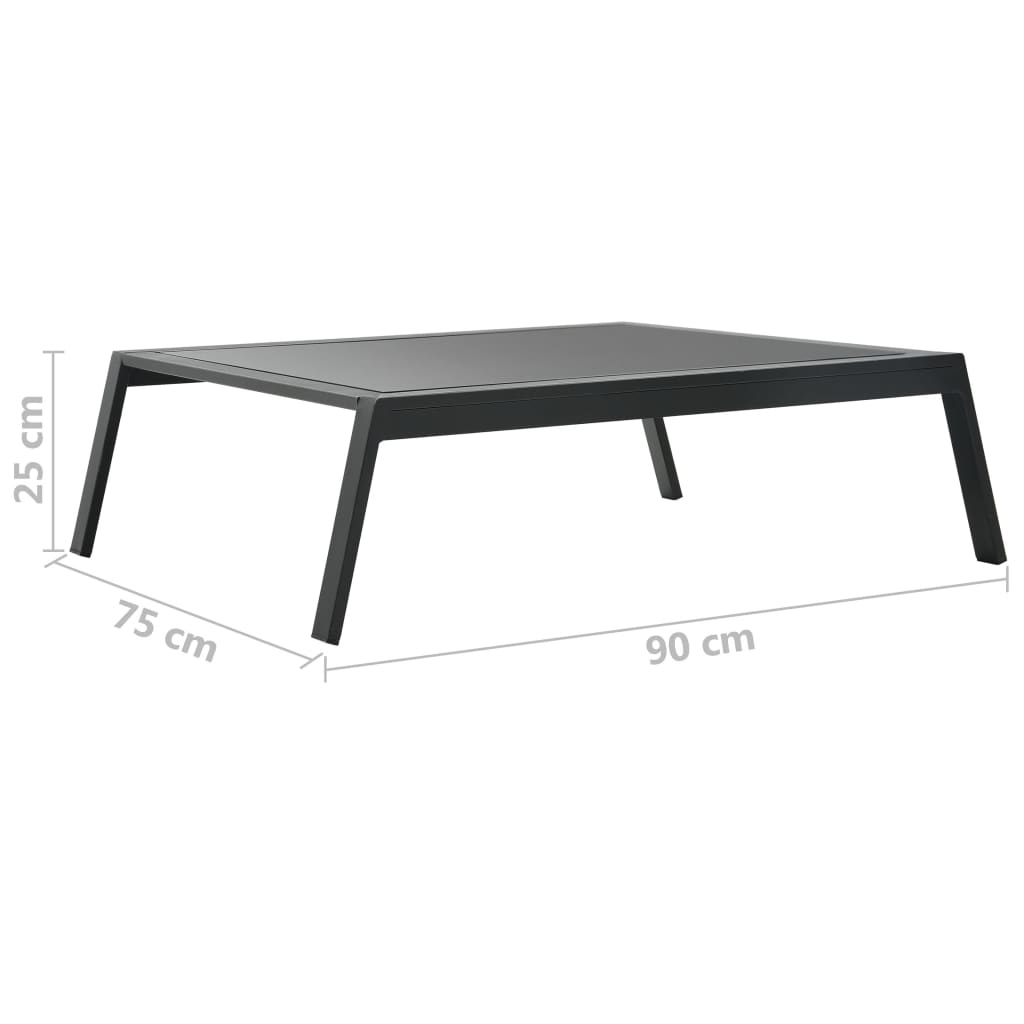 Muebles de jardín 5 pzas y cojines de aluminio gris oscuro