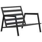 Muebles de jardín 5 pzas y cojines de aluminio gris oscuro
