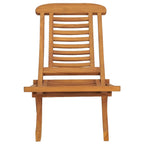 Silla de jardín plegable madera maciza de teca