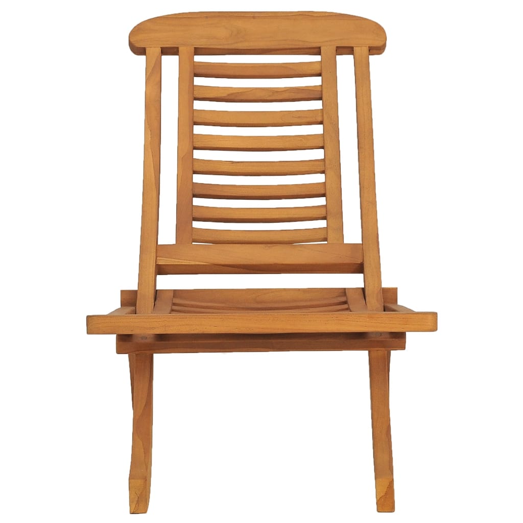 Silla de jardín plegable madera maciza de teca