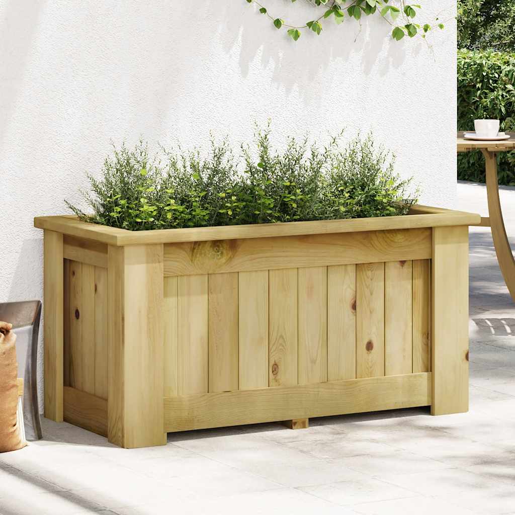 Arriate de madera de pino impregnada 100x50x50 cm