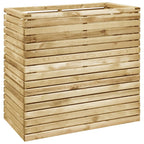 Arriate con 3 maceteros madera maciza de acacia