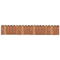 Rollo de borde de madera de pino impregnada marrón 120 cm