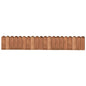 Brown impregnated pine wood garden edging roll 120 cm