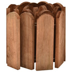 Rollo de borde de madera de pino impregnada marrón 120 cm