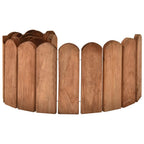 Rollo de borde de madera de pino impregnada marrón 120 cm