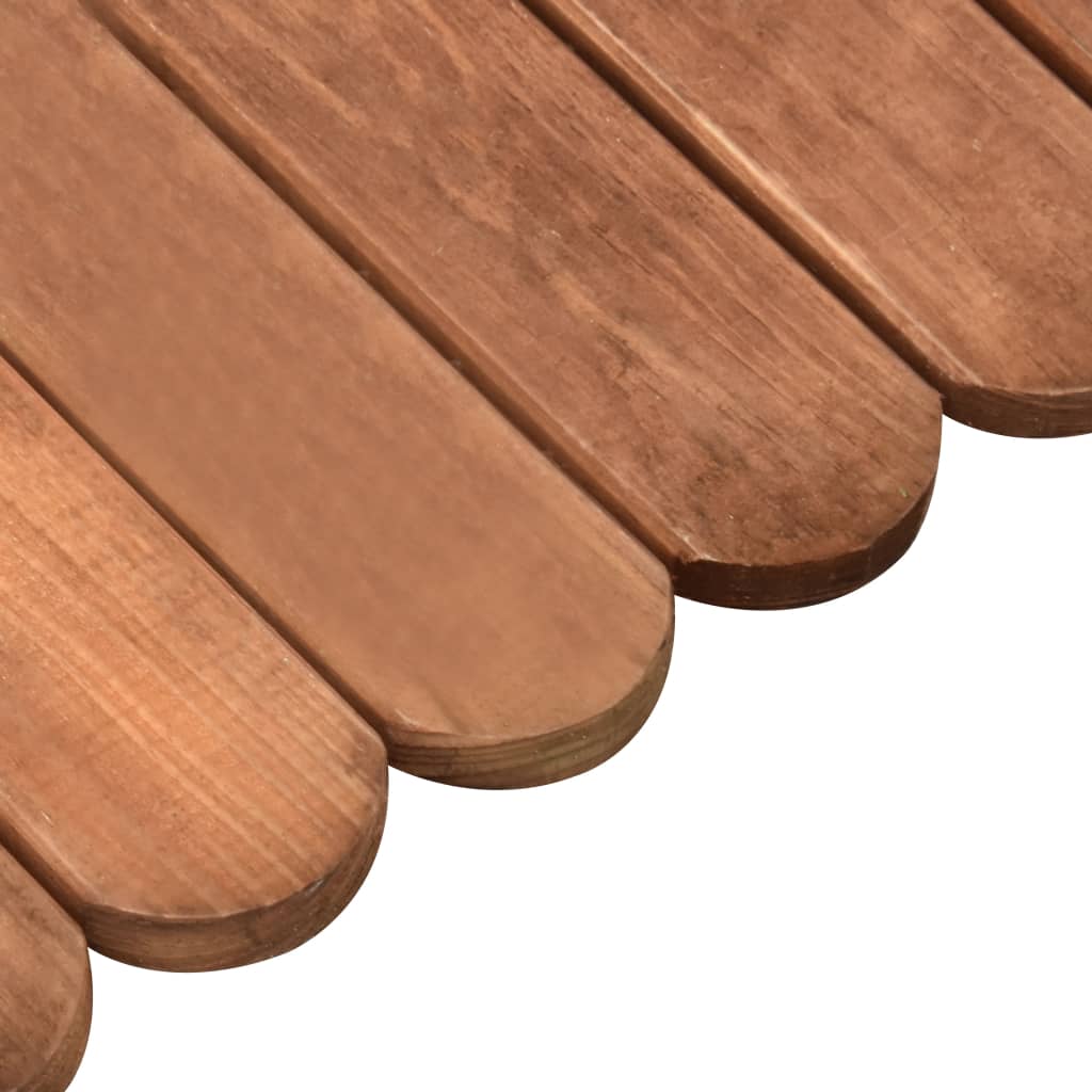 Rollo de borde de madera de pino impregnada marrón 120 cm