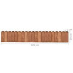 Rollo de borde de madera de pino impregnada marrón 120 cm