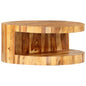 Mesa de centro redonda madera maciza de acacia 65x30 cm