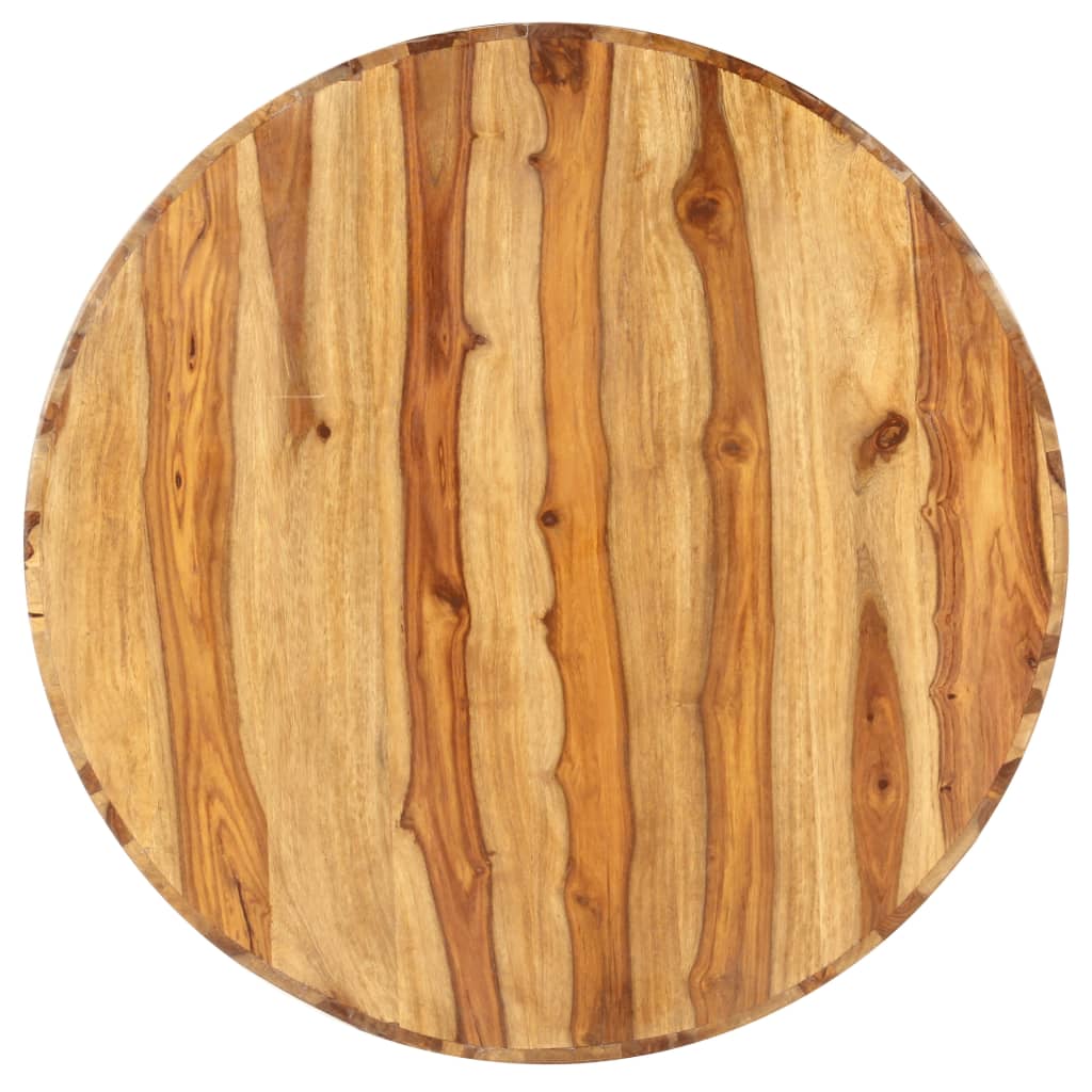 Mesa de centro redonda madera maciza de acacia 65x30 cm