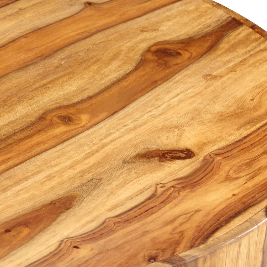 Mesa de centro redonda madera maciza de acacia 65x30 cm