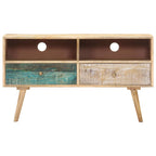 Mueble para TV madera maciza de mango 88x30x50 cm