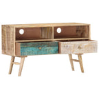 Mueble para TV madera maciza de mango 88x30x50 cm