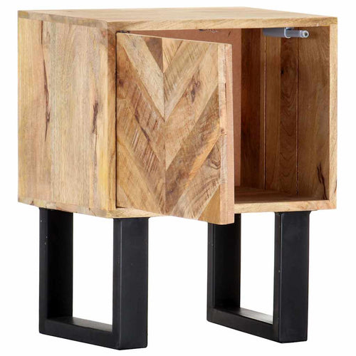 Solid mango wood bedside table 40x30x50 cm