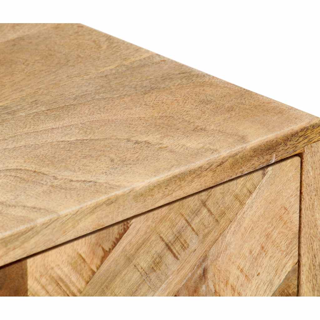 Mesita de noche de madera maciza de mango 40x30x50 cm
