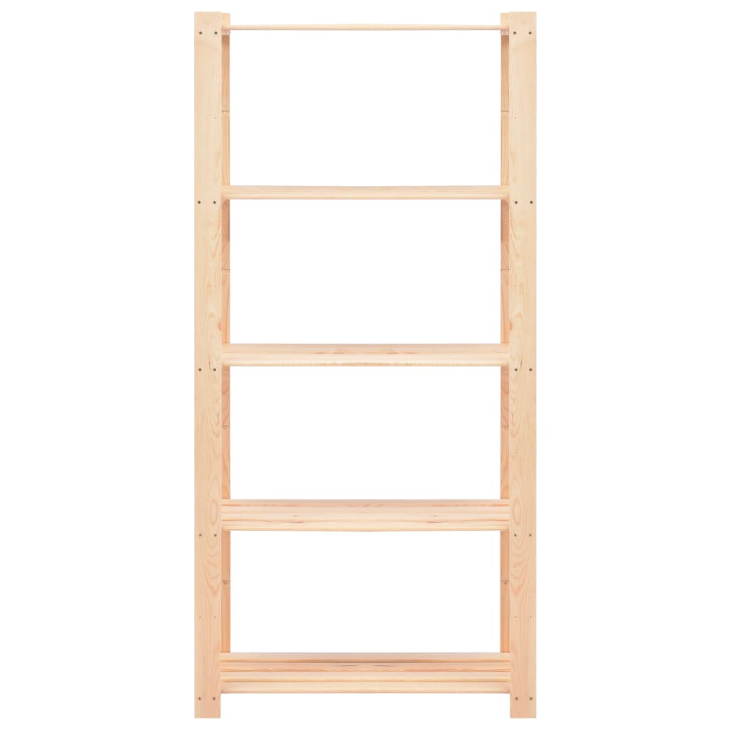 Estantería 5 niveles 3 unidades madera pino maciza 250 kg