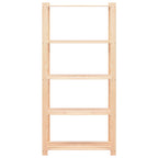 Estantería 5 niveles 10 unidades madera pino maciza 250 kg
