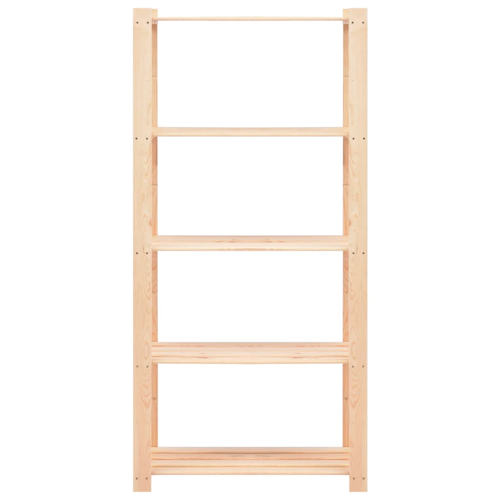 Estantería 5 niveles 10 unidades madera pino maciza 250 kg
