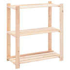 Estantería 5 niveles 3 unidades madera pino maciza 150 kg
