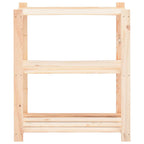 Estantería 5 niveles 3 unidades madera pino maciza 150 kg