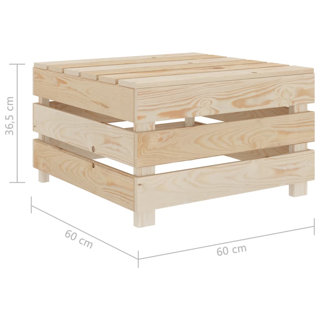 Juego de muebles de jardín de palés 2 piezas madera