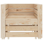 Juego de muebles de jardín de palés 2 piezas madera