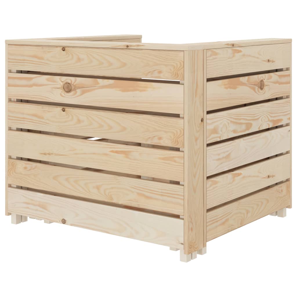 Juego de muebles de jardín de palés 2 piezas madera