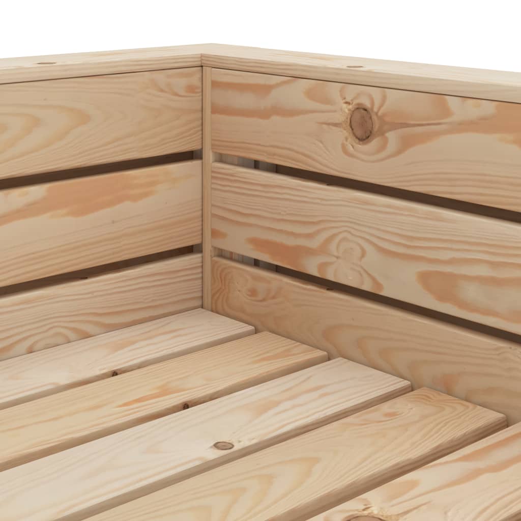 Juego de muebles de jardín de palés 2 piezas madera