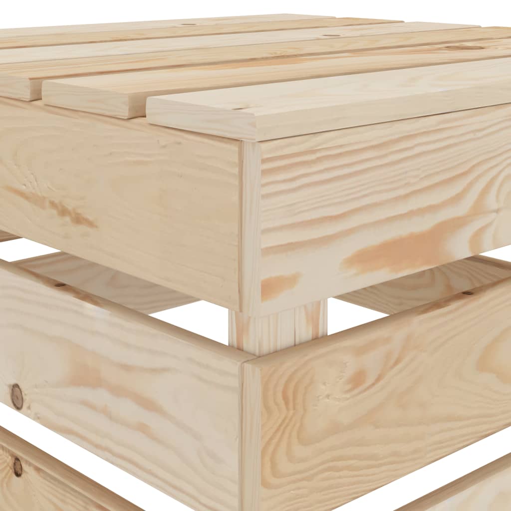 Juego de muebles de jardín de palés 2 piezas madera