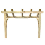 Pérgola de puerta madera maciza de pino 150x100x100 cm