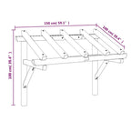 Pérgola de puerta madera maciza de pino 150x100x100 cm