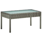 Set de muebles de jardín 4 pzas y cojines ratán sintético gris