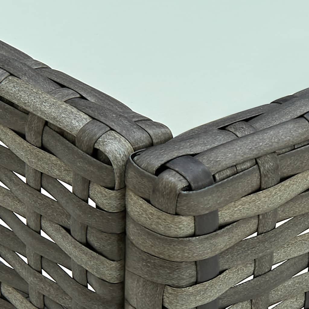 Set de muebles de jardín 4 pzas y cojines ratán sintético gris