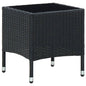 Mesa de jardín ratán sintético gris 40x40x45 cm