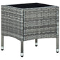 Mesa de jardín ratán sintético gris 40x40x45 cm