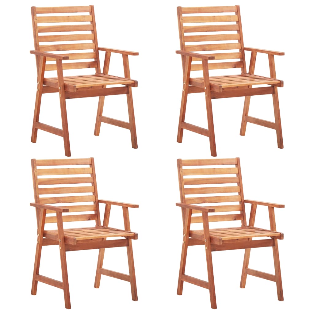 Sillas de comedor de exterior 2 uds madera maciza de acacia