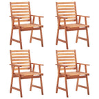 Sillas de comedor de exterior 2 uds madera maciza de acacia