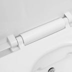 Inodoro de pared sin bordes con función de bidé cerámica blanco