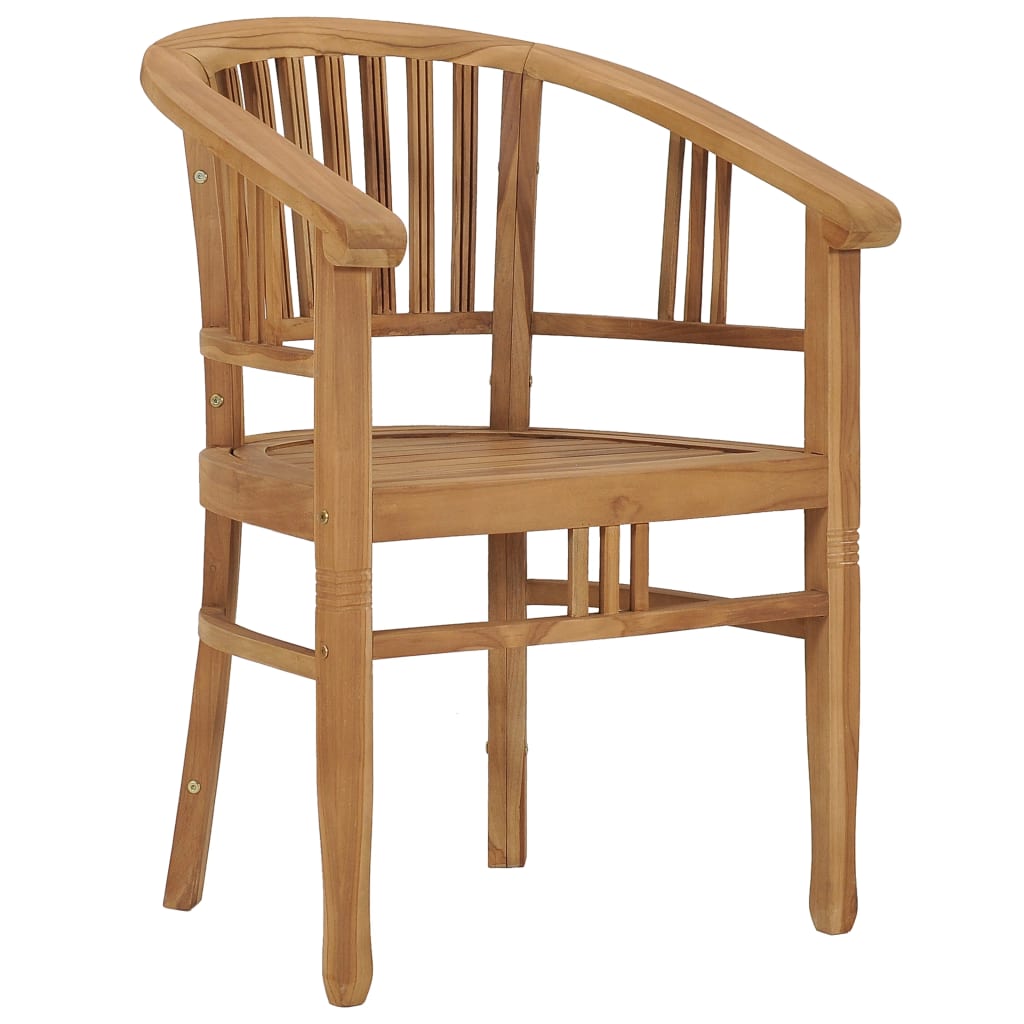 Silla de jardín 2 unidades madera maciza de teca
