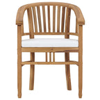 Sillas de jardín con cojines 2 unidades madera maciza de teca