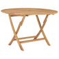 Mesa de jardín plegable madera maciza de teca Ø 60 cm