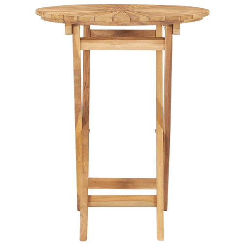 Foldable solid teak garden table Ø 60 cm