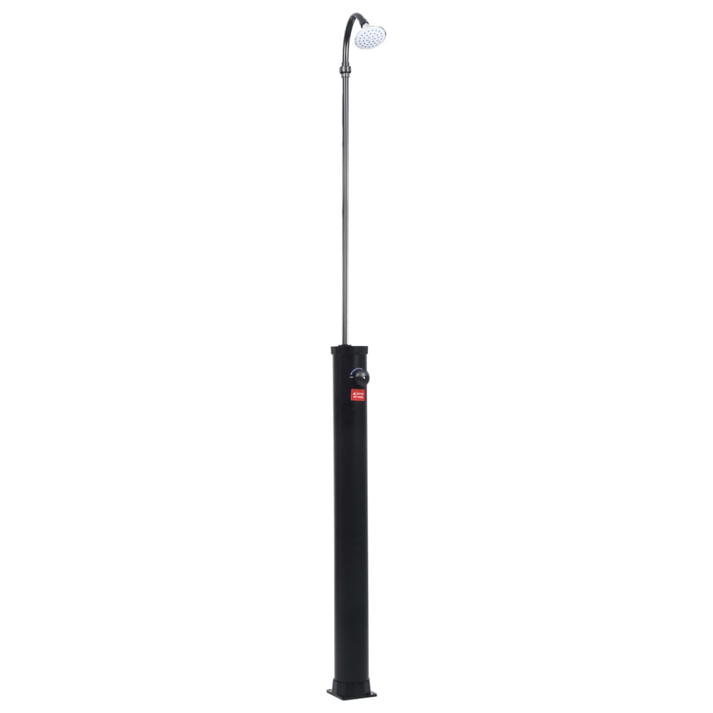 Ducha solar de jardín negro 215 cm 8 L